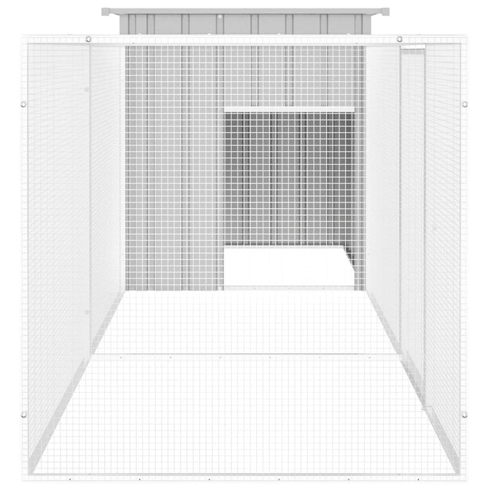 Coteț pentru păsări, gri, 300x91x100 cm, oțel galvanizat - WALTI WALTI