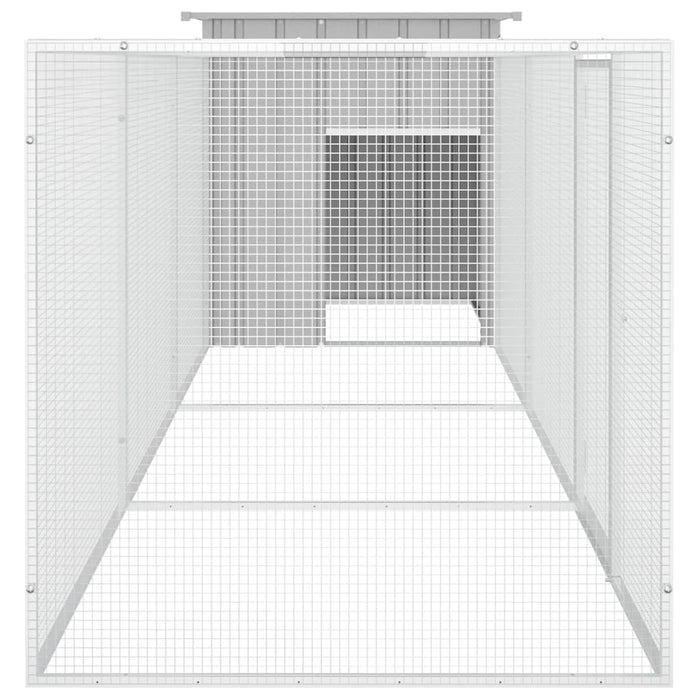 Coteț pentru păsări, gri, 400x91x100 cm, oțel galvanizat - WALTI WALTI