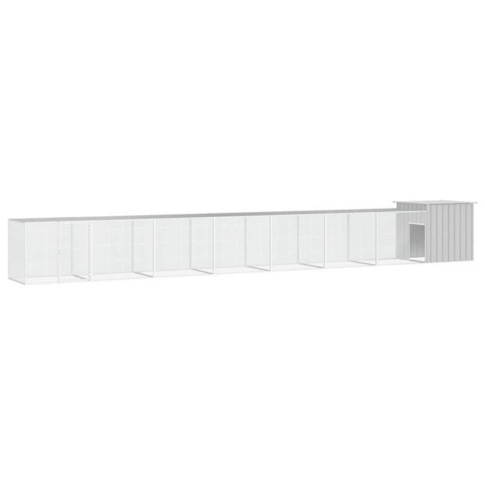 Coteț pentru păsări, gri, 700x91x100 cm, oțel galvanizat - WALTI WALTI