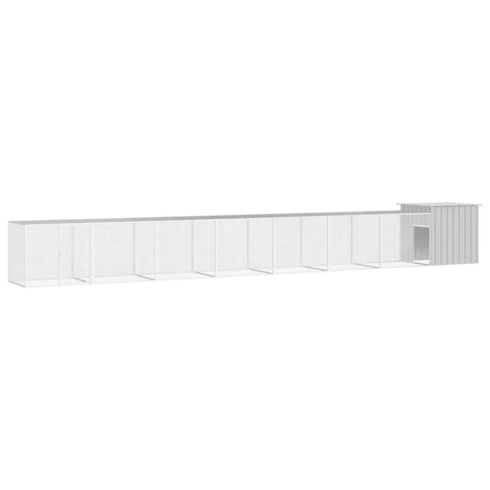 Coteț pentru păsări, gri, 800x91x100 cm, oțel galvanizat - WALTI WALTI