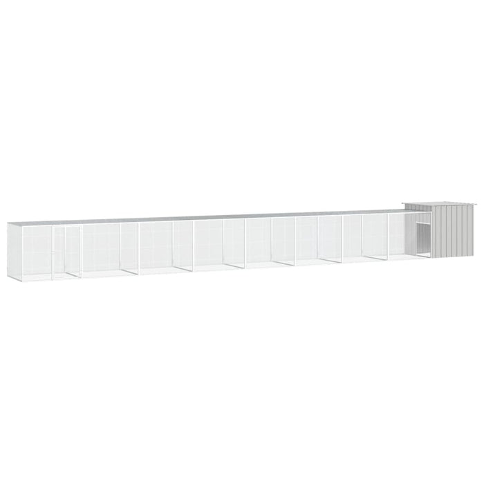 Coteț pentru păsări, gri, 900x91x100 cm, oțel galvanizat - WALTI WALTI