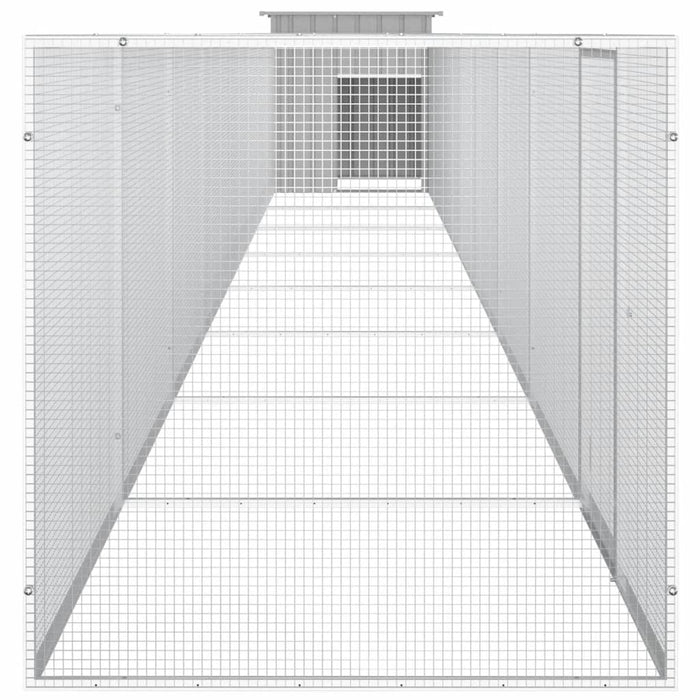 Coteț pentru păsări, gri, 900x91x100 cm, oțel galvanizat - WALTI WALTI