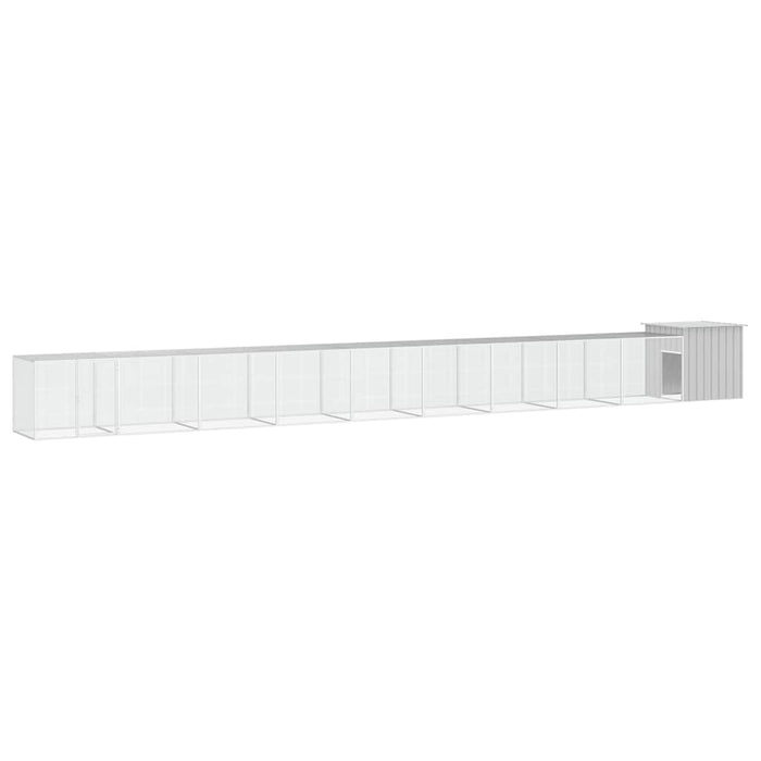 Coteț pentru păsări, gri, 1000x91x100 cm, oțel galvanizat - WALTI WALTI
