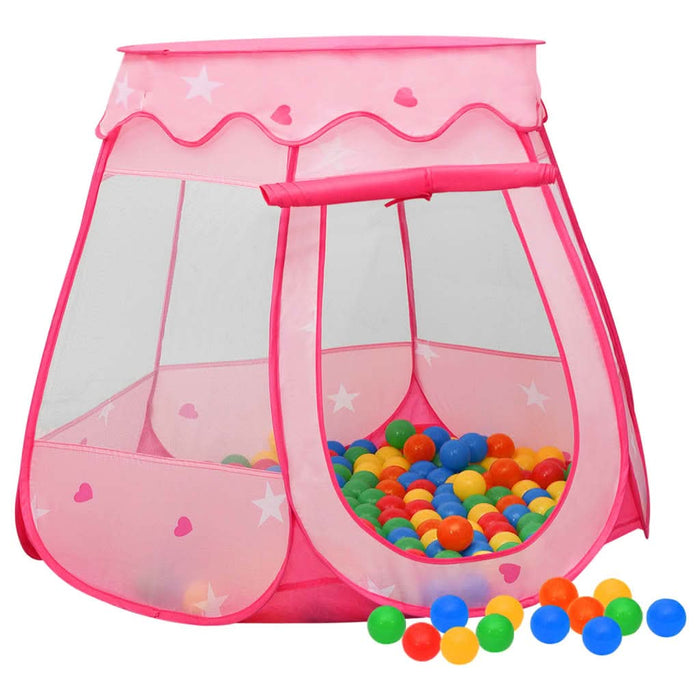 Cort de joacă pentru copii cu 250 bile, roz, 102x102x82 cm - WALTI WALTI