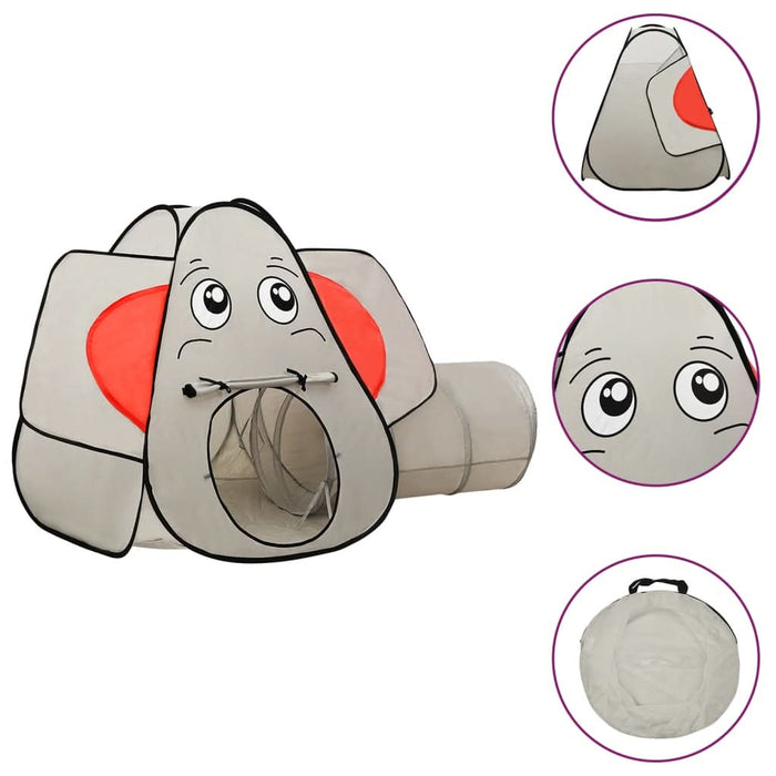 Cort de joacă elefant pentru copii 250 bile, gri, 174x86x101 cm - WALTI WALTI