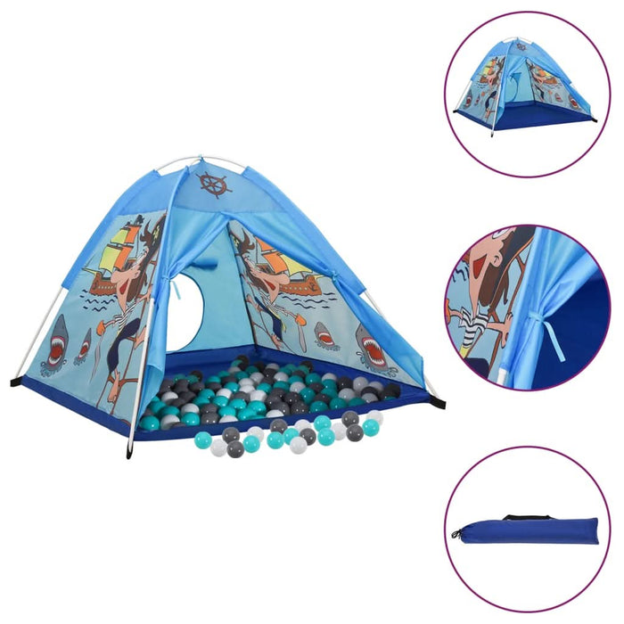 Cort de joacă pentru copii cu 250 bile, albastru, 120x120x90 cm - WALTI WALTI