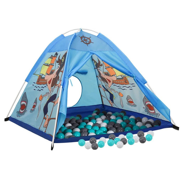 Cort de joacă pentru copii cu 250 bile, albastru, 120x120x90 cm - WALTI WALTI