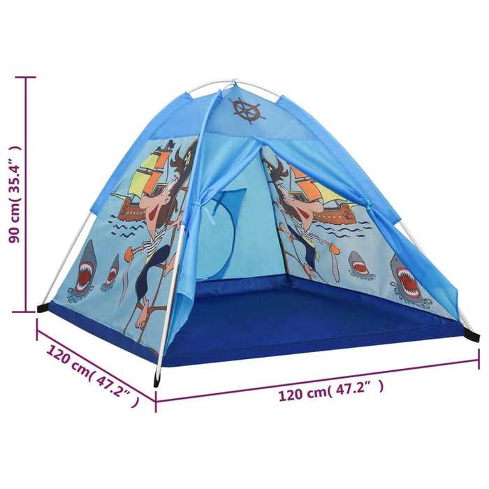 Cort de joacă pentru copii cu 250 bile, albastru, 120x120x90 cm - WALTI WALTI