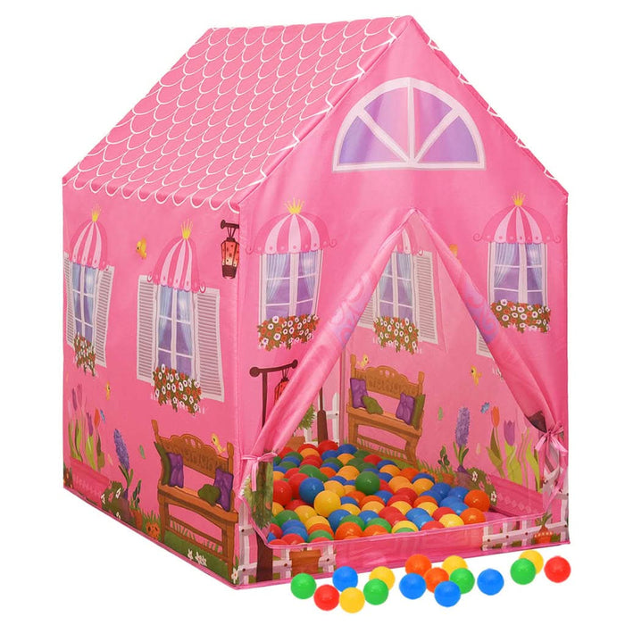 Cort de joacă pentru copii cu 250 bile, roz, 69x94x104 cm - WALTI WALTI