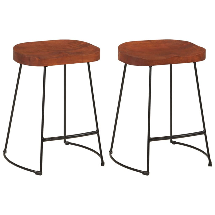 Scaune de bar Gavin 2 buc. 45,5x38x53 cm lemn masiv de mango - WALTI WALTI