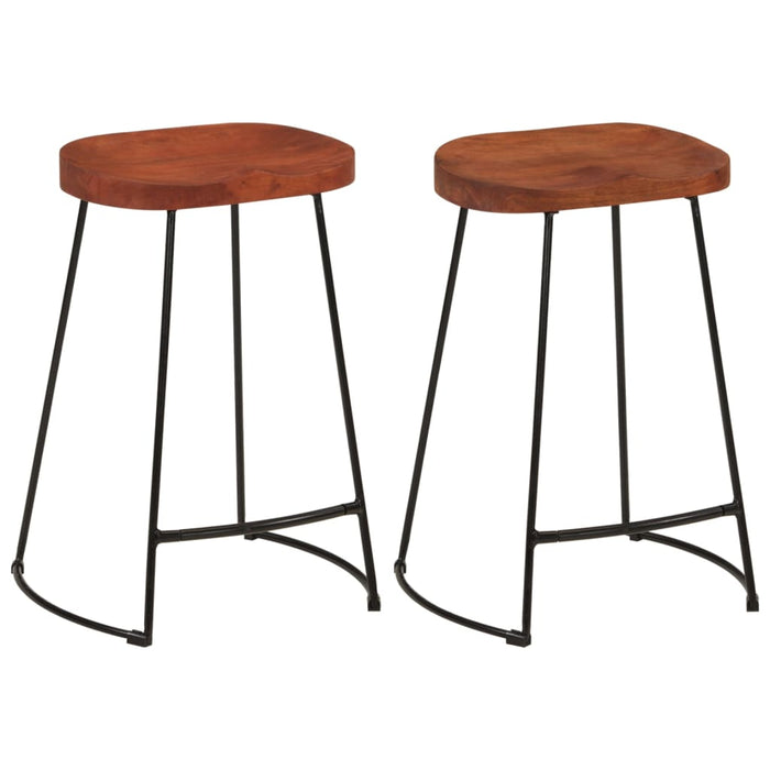 Scaune de bar Gavin 2 buc. 45x40x63 cm lemn masiv de mango - WALTI WALTI