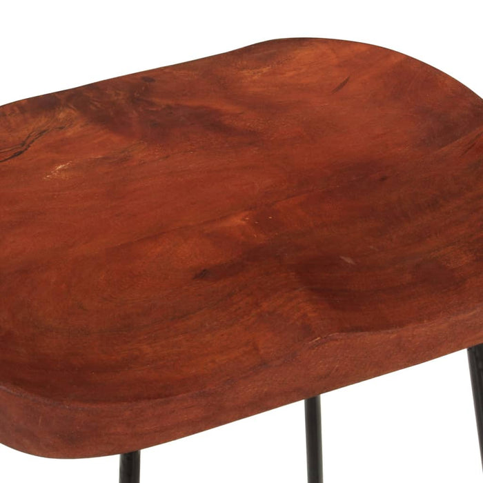 Scaune de bar Gavin 2 buc. 45x40x63 cm lemn masiv de mango - WALTI WALTI