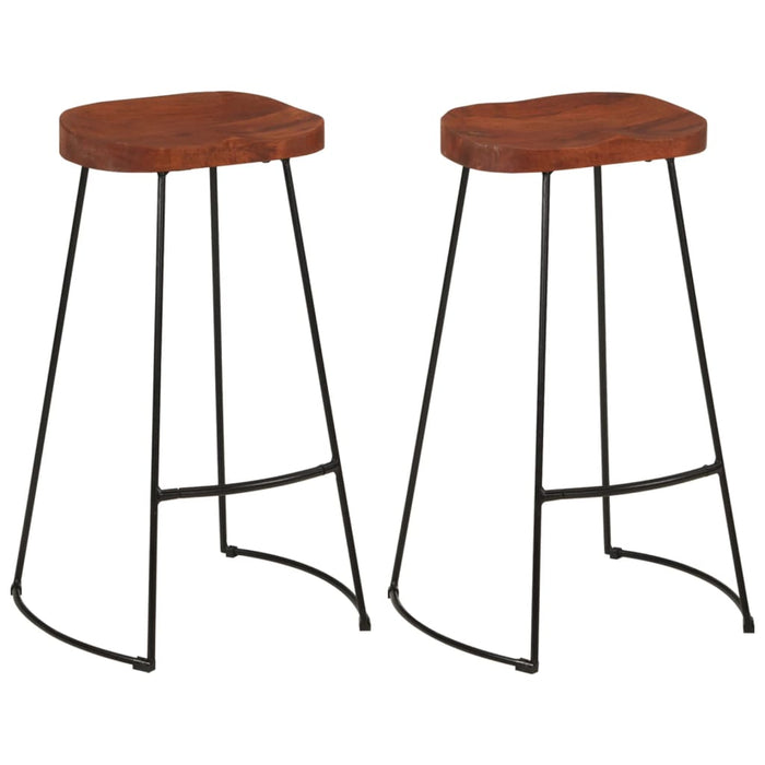 Scaune de bar Gavin 2 buc. 50x40x78 cm lemn masiv de mango - WALTI WALTI