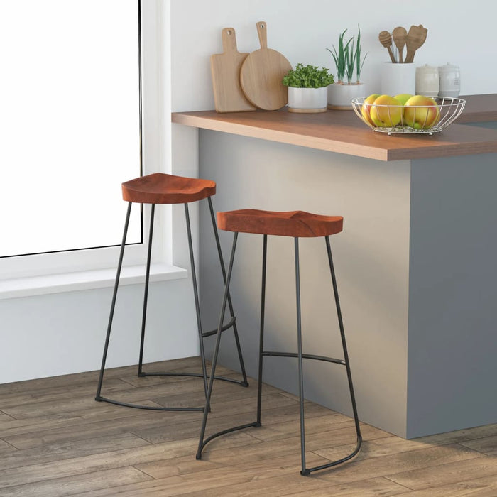 Scaune de bar Gavin 2 buc. 50x40x78 cm lemn masiv de mango - WALTI WALTI