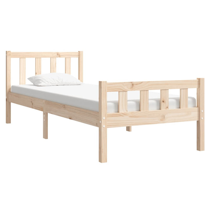 Cadru de pat single, 90x190 cm, lemn masiv WALTI