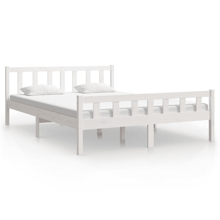 Cadru de pat King Size, alb, 150x200 cm, lemn masiv - WALTI WALTI