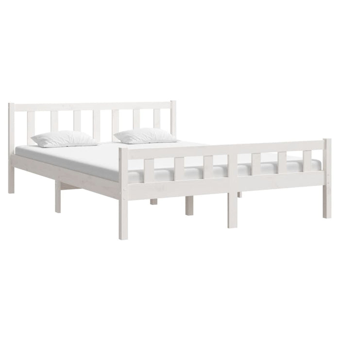 Cadru de pat King Size, alb, 150x200 cm, lemn masiv - WALTI WALTI