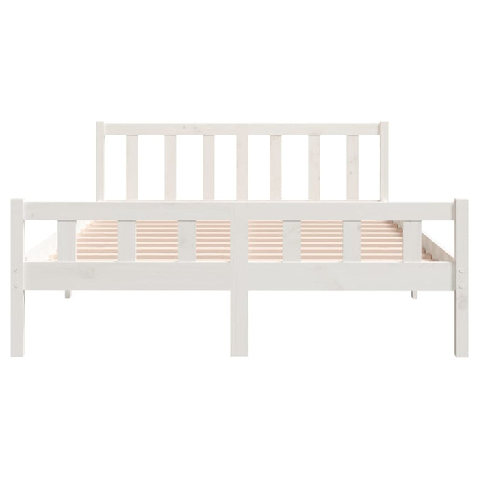 Cadru de pat King Size, alb, 150x200 cm, lemn masiv - WALTI WALTI