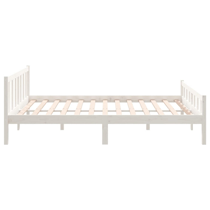 Cadru de pat King Size, alb, 150x200 cm, lemn masiv - WALTI WALTI
