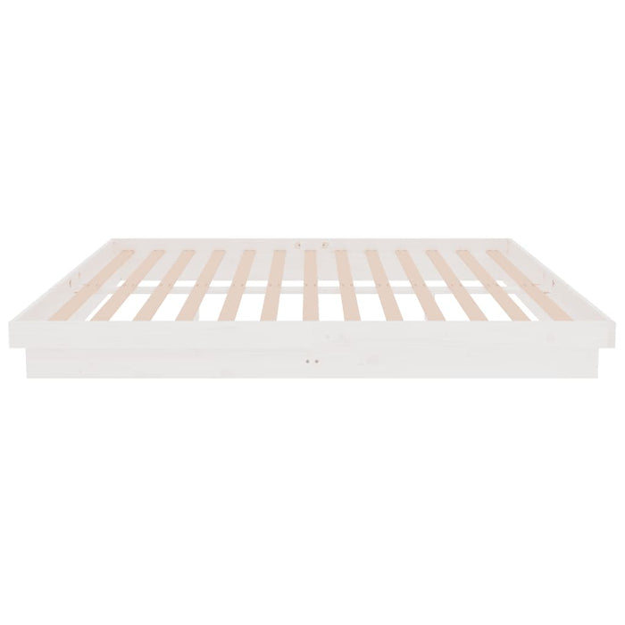 Cadru de pat King Size, alb, 150x200 cm, lemn masiv - WALTI WALTI