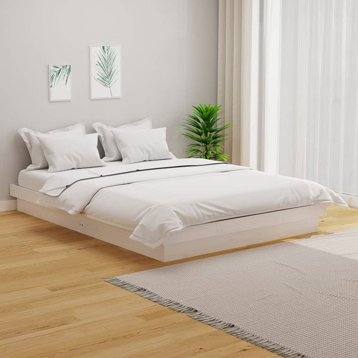 Cadru de pat King Size, alb, 150x200 cm, lemn masiv - WALTI WALTI