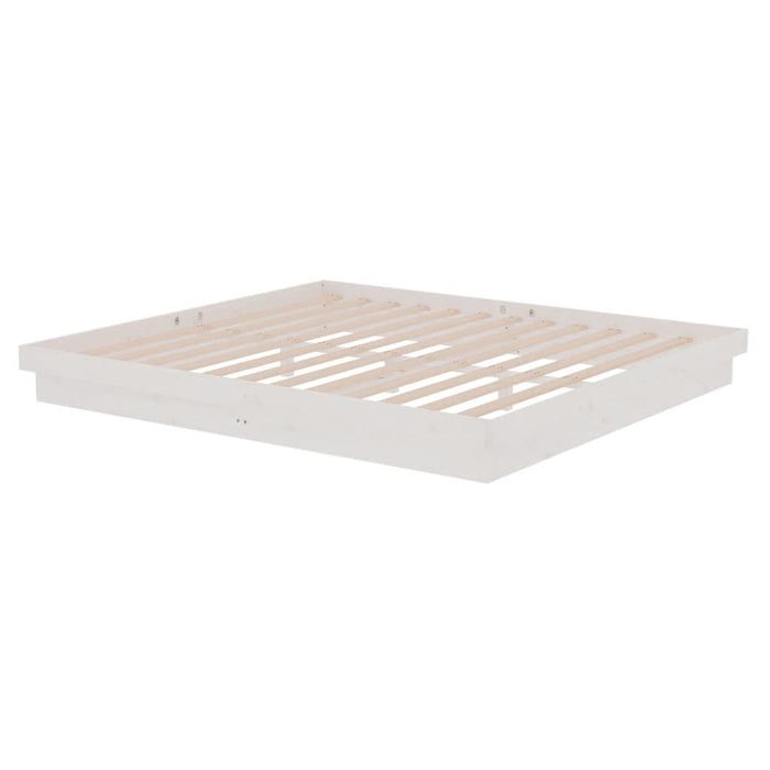 Cadru de pat Super King, alb, 180x200 cm, lemn masiv - WALTI WALTI