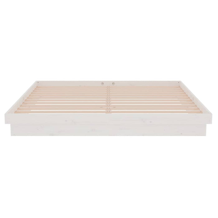 Cadru de pat Super King, alb, 180x200 cm, lemn masiv - WALTI WALTI
