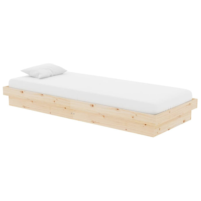 Cadru de pat mic single, 75x190 cm, lemn masiv - WALTI WALTI