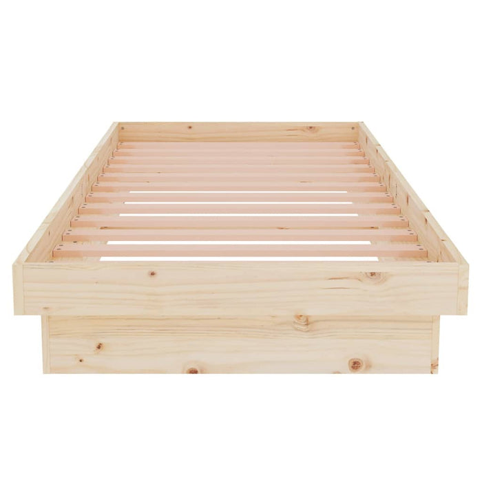Cadru de pat mic single, 75x190 cm, lemn masiv - WALTI WALTI