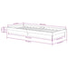 Cadru de pat mic single, gri, 75x190 cm, lemn masiv - WALTI WALTI