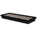 Cadru de pat mic single, negru, 75x190 cm, lemn masiv - WALTI WALTI