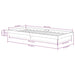 Cadru de pat mic single, negru, 75x190 cm, lemn masiv - WALTI WALTI