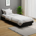 Cadru de pat mic single, negru, 75x190 cm, lemn masiv - WALTI WALTI