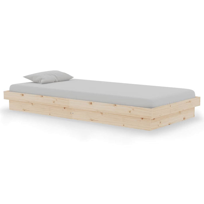Cadru de pat single, 90x190 cm, lemn masiv - WALTI WALTI
