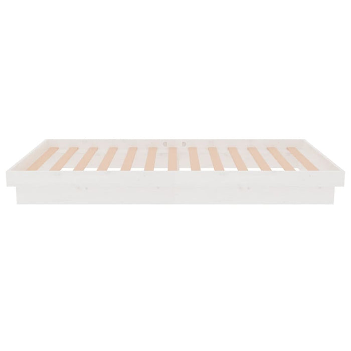 Cadru de pat single, alb, 90x190 cm, lemn masiv - WALTI WALTI