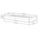 Cadru de pat single, alb, 90x190 cm, lemn masiv - WALTI WALTI
