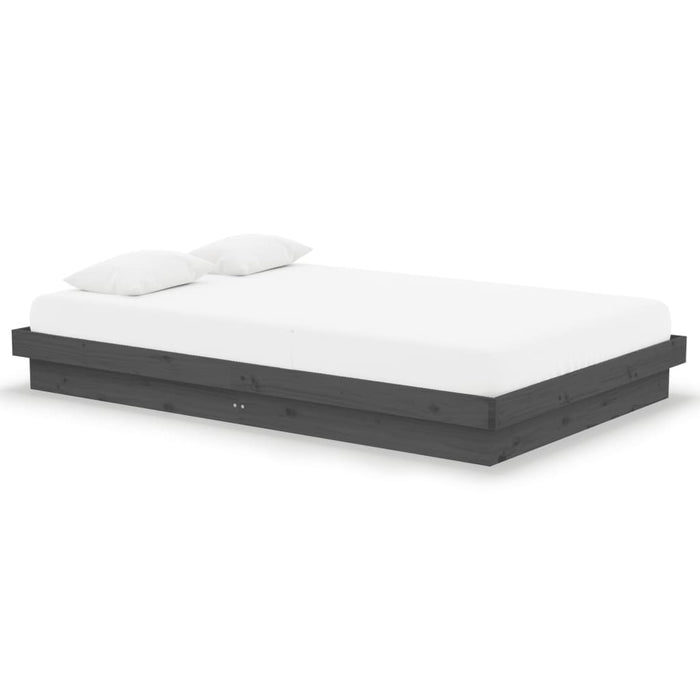 Cadru de pat mic dublu, gri, 120x190 cm, lemn masiv - WALTI WALTI