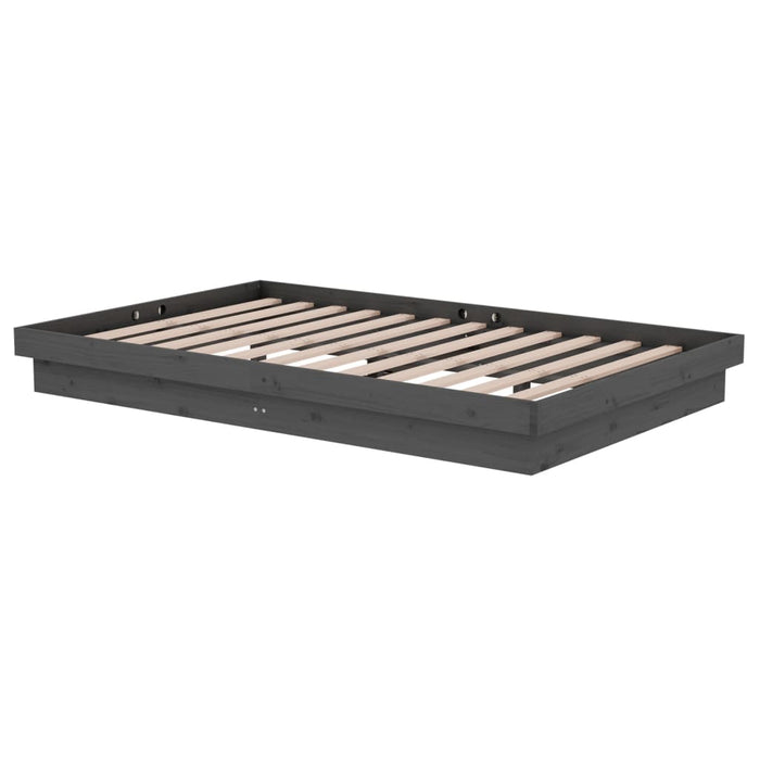 Cadru de pat mic dublu, gri, 120x190 cm, lemn masiv - WALTI WALTI