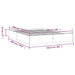 Cadru de pat King Size, alb, 150x200 cm, lemn masiv - WALTI WALTI