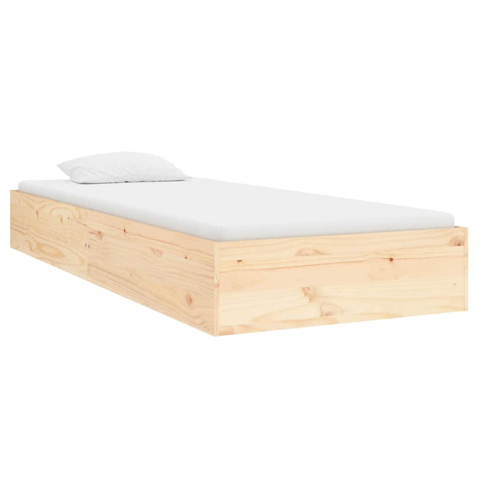 Cadru de pat mic single, 75x190 cm, lemn masiv - WALTI WALTI