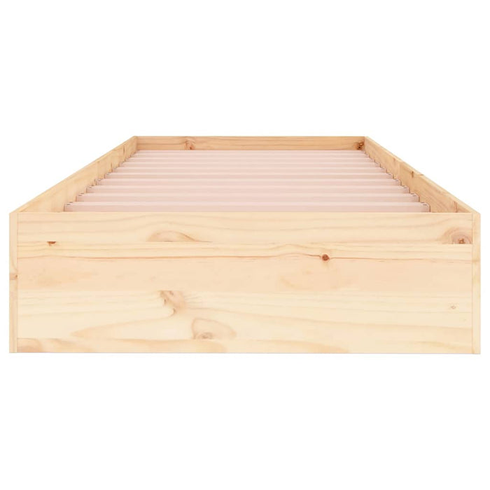 Cadru de pat mic single, 75x190 cm, lemn masiv - WALTI WALTI