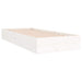 Cadru de pat mic single, alb, 75x190 cm, lemn masiv - WALTI WALTI
