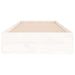 Cadru de pat mic single, alb, 75x190 cm, lemn masiv - WALTI WALTI