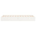 Cadru de pat mic single, alb, 75x190 cm, lemn masiv - WALTI WALTI