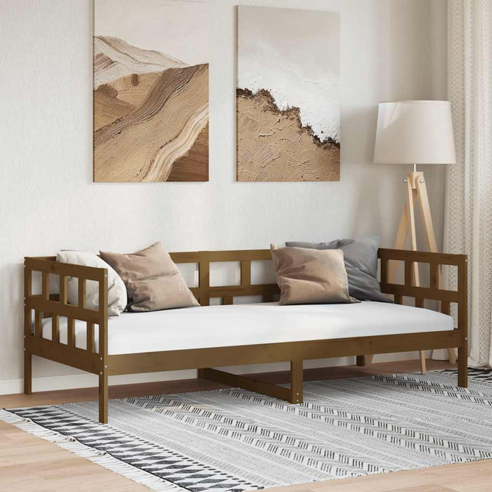 Pat de zi, maro miere, 80x200 cm, lemn masiv de pin - WALTI WALTI