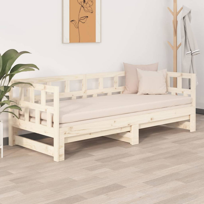Pat extensibil de zi, 2x(80x200) cm, lemn masiv de pin - WALTI WALTI