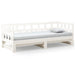 Pat extensibil de zi, alb, 2x(80x200) cm, lemn masiv de pin - WALTI WALTI