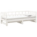 Pat extensibil de zi, alb, 2x(80x200) cm, lemn masiv de pin - WALTI WALTI