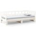 Pat extensibil de zi, alb, 2x(90x190) cm, lemn masiv de pin - WALTI WALTI