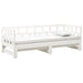Pat extensibil de zi, alb, 2x(90x190) cm, lemn masiv de pin - WALTI WALTI